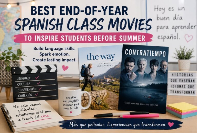 End-of-year Spanish class movies including The Way and Contratiempo used for Spanish film studies and student engagement