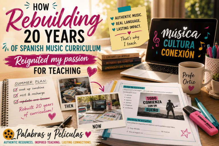 Teacher rebuilding 20 years of Spanish music curriculum with authentic classroom resources